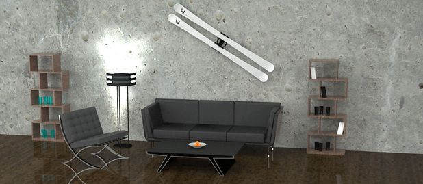 Skidor blir till inredning