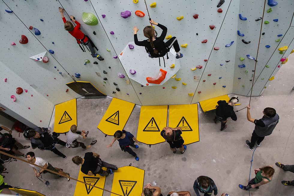 Rekordhögt klättergym har öppnat