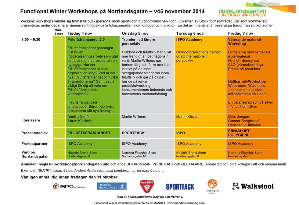 Dags för workshops på Norrlandsgatan