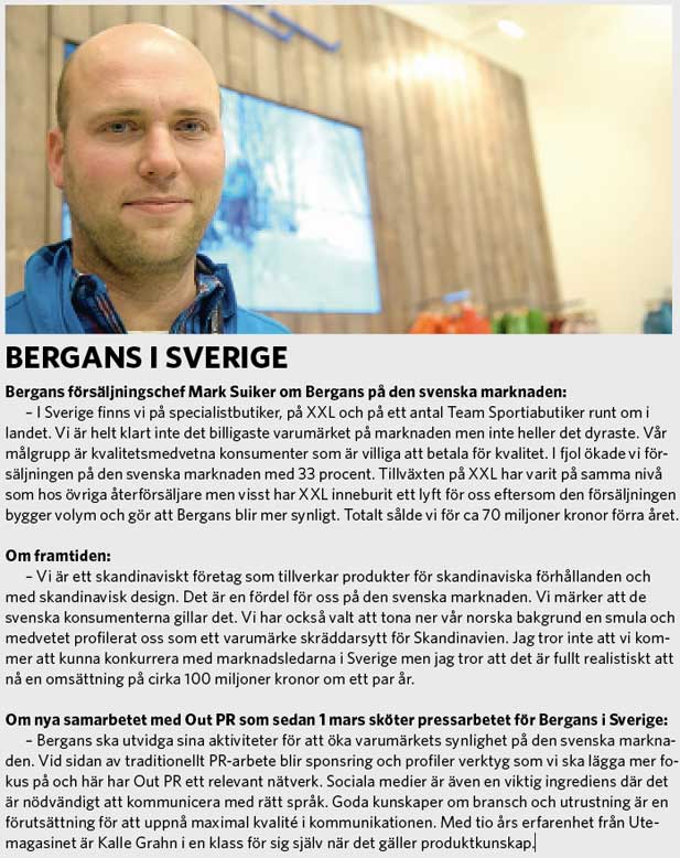 Exporten ska få Bergans att växa