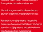 Hitta luckan med en swot-analys